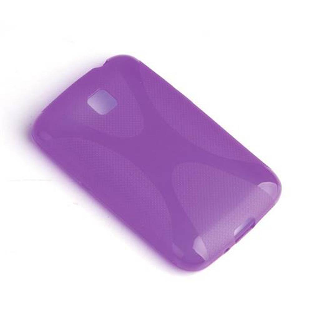 Cadorabo Handyhülle für LG L3 II (1. SIM) in Lila Hülle Schutzhülle TPU Silikon Backcover Case
