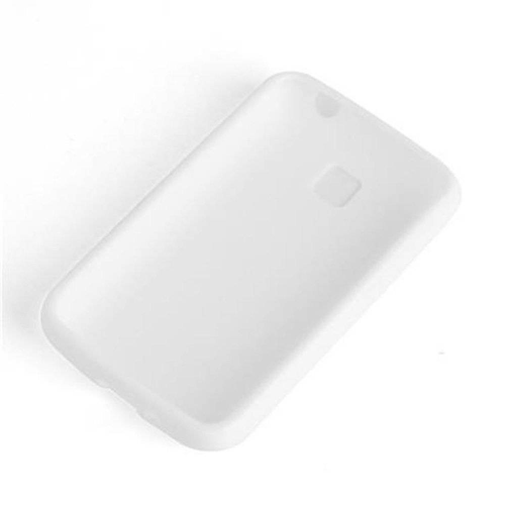 Cadorabo Hülle für LG OPTIMUS L3 (2.Gen.) Hülle in MAGNESIUM WEIß - Handyhülle im X-Line TPU Silikon - Silikonhülle Schutzhülle Ultra Slim Soft