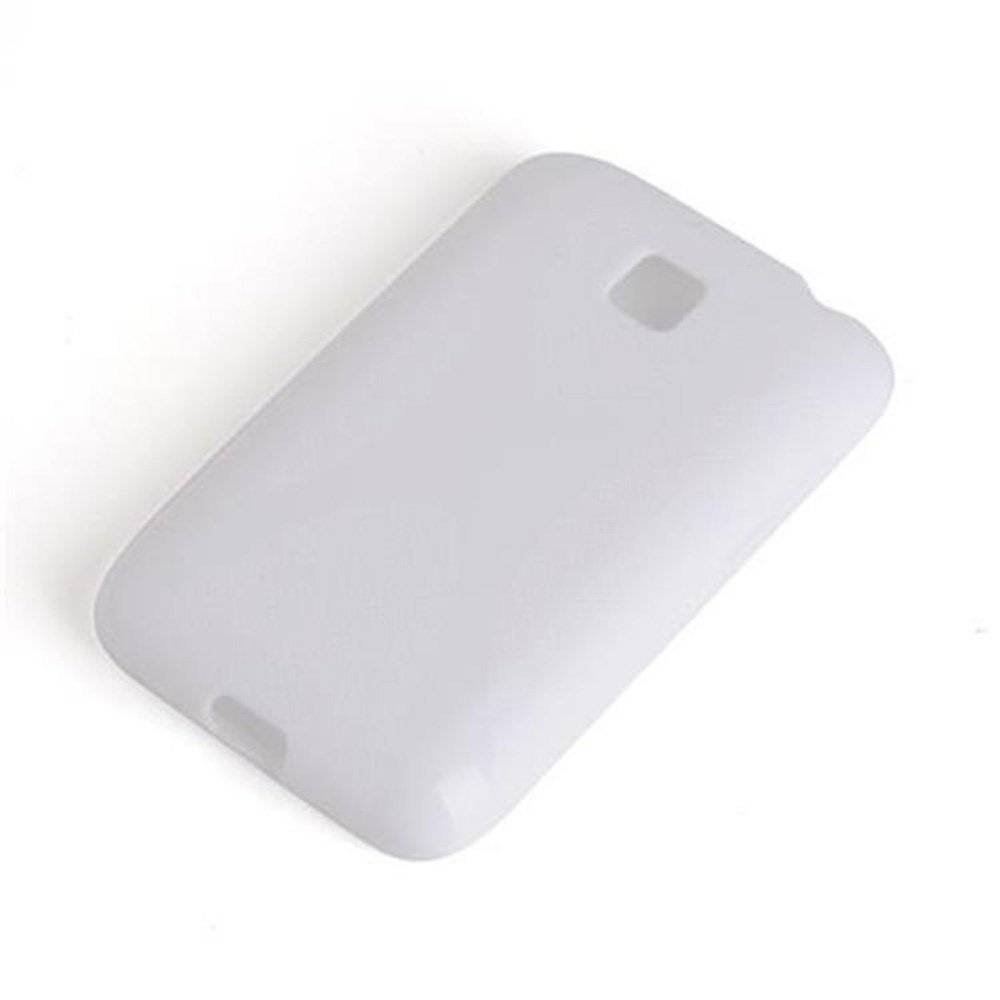 Cadorabo Hülle für LG OPTIMUS L3 (2.Gen.) Hülle in MAGNESIUM WEIß - Handyhülle im X-Line TPU Silikon - Silikonhülle Schutzhülle Ultra Slim Soft
