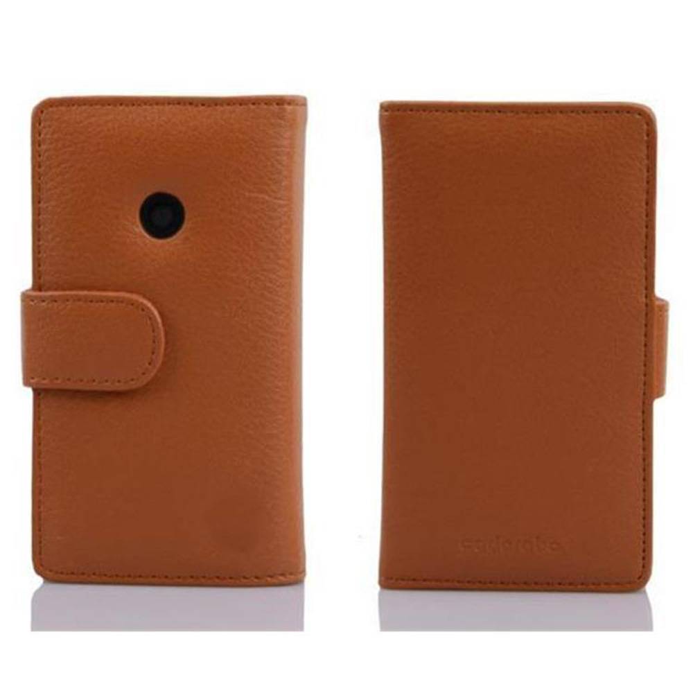 Cadorabo Schutzhülle für Motorola MOTO E Hülle in Braun Handyhülle Etui Case Backcover Kunstleder Tasche