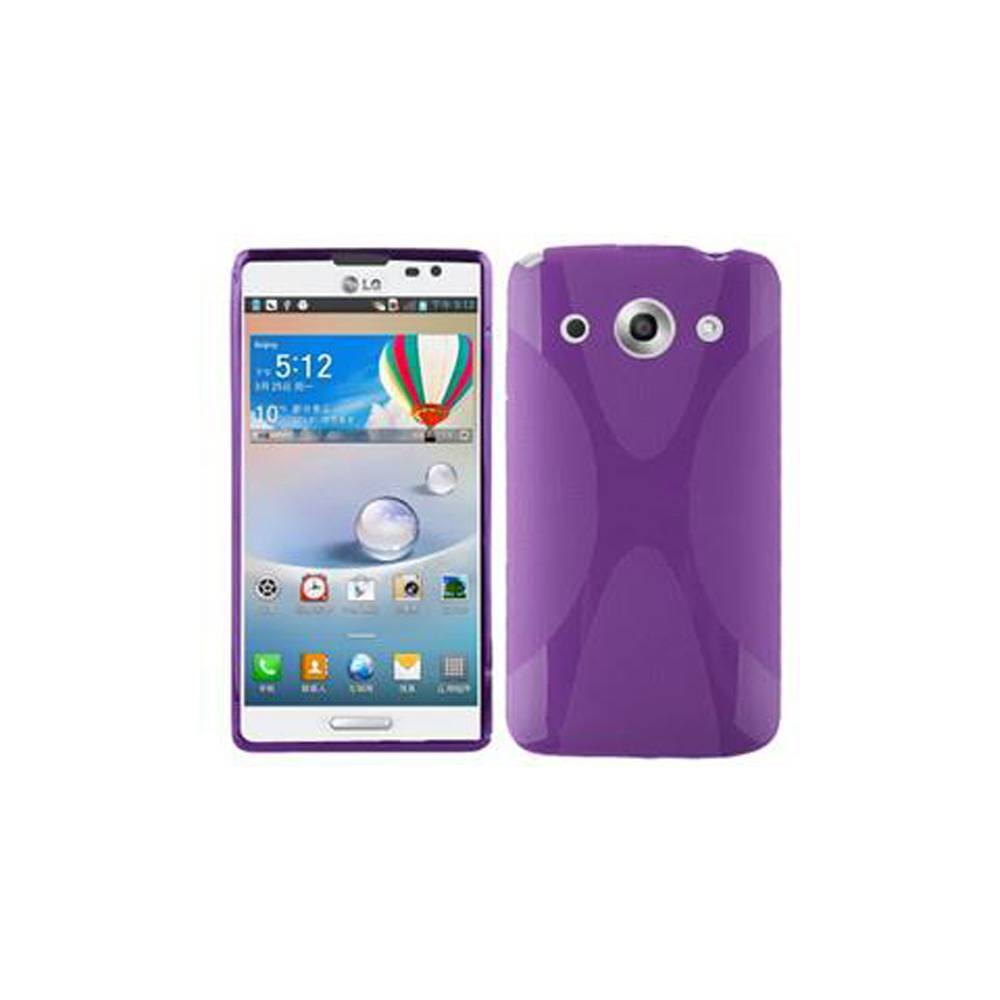 Cadorabo Handyhülle für LG OPTIMUS G PRO in Lila Hülle Schutzhülle TPU Silikon Backcover Case