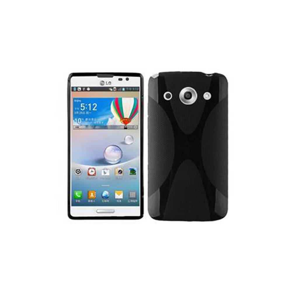 Cadorabo Handyhülle für LG OPTIMUS G PRO in Schwarz Hülle Schutzhülle TPU Silikon Backcover Case