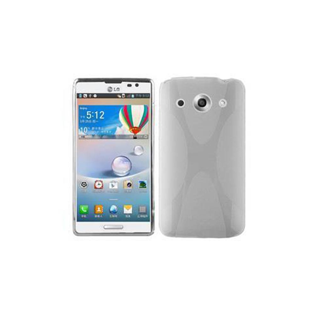 Cadorabo Handyhülle für LG OPTIMUS G PRO in Transparent Hülle Schutzhülle TPU Silikon Backcover Case