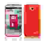 Cadorabo Handyhülle für LG L70 (1. SIM) in Rot Hülle Schutzhülle TPU Silikon Backcover Case