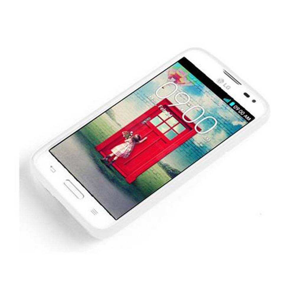 Cadorabo Handyhülle für LG L70 (1. SIM) in Transparent Hülle Schutzhülle TPU Silikon Backcover Case