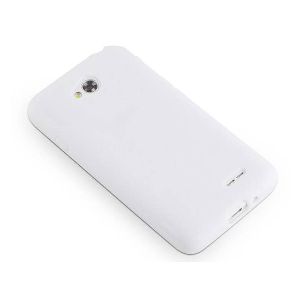 Cadorabo Handyhülle für LG L70 (1. SIM) in Weiß Hülle Schutzhülle TPU Silikon Backcover Case