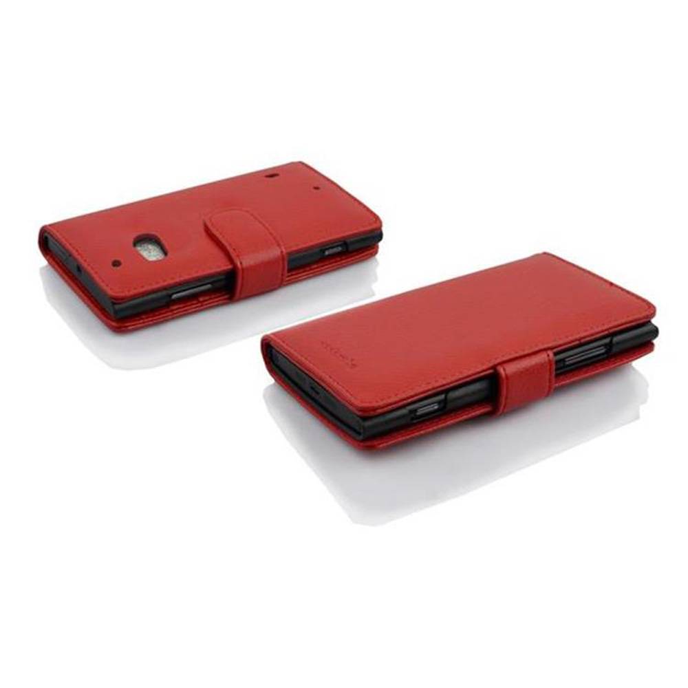 Cadorabo Hülle für Nokia Lumia 929 / 930 in Rot Backcover Handy Schutz Hülle Book Case Booklet Kartenfächer