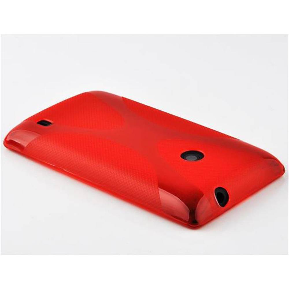 Cadorabo Handyhülle für Nokia X in Rot Hülle Schutzhülle TPU Silikon Backcover Case