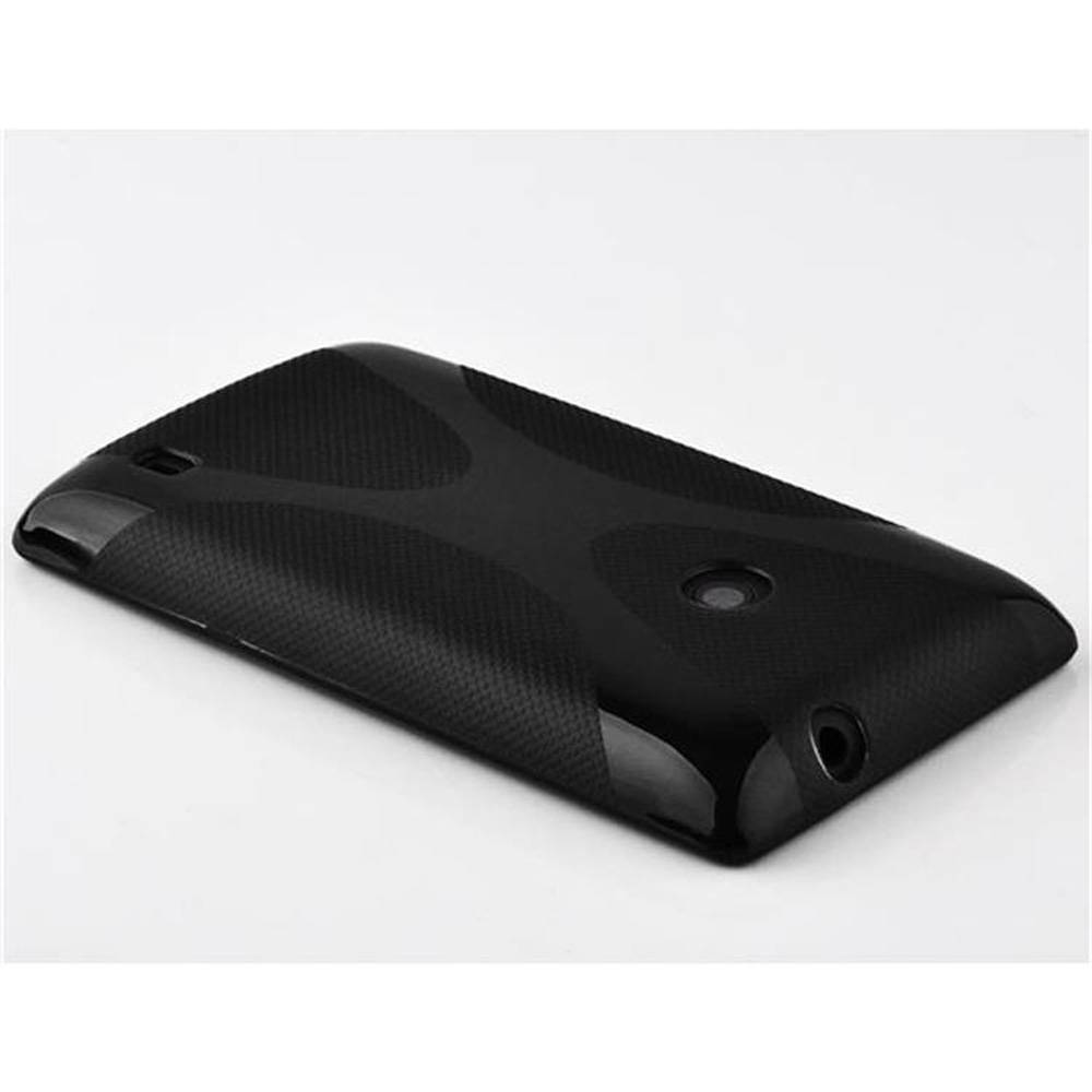 Cadorabo Handyhülle für Nokia X in Schwarz Hülle Schutzhülle TPU Silikon Backcover Case