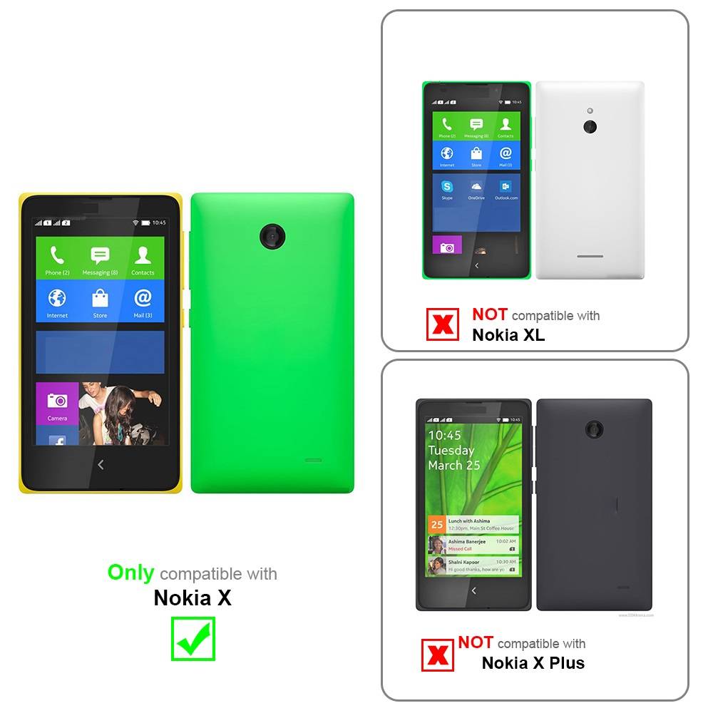 Cadorabo Handyhülle für Nokia X in Weiß Hülle Schutzhülle TPU Silikon Backcover Case