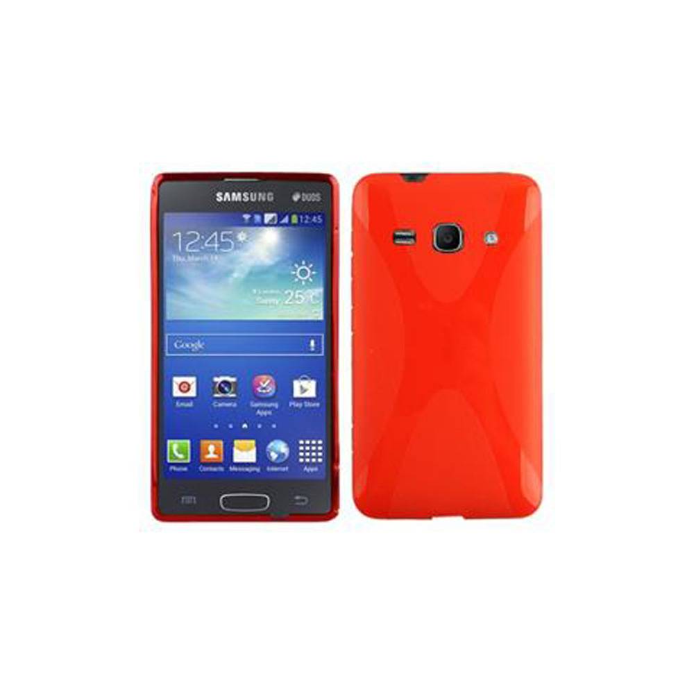 Cadorabo Handyhülle für Samsung Galaxy ACE 3 in Rot Hülle Schutzhülle TPU Silikon Backcover Case