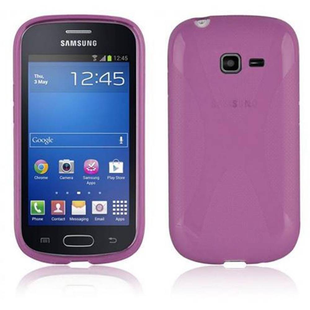 Cadorabo Handyhülle für Samsung Galaxy TREND LITE in Lila Hülle Schutzhülle TPU Silikon Backcover Case