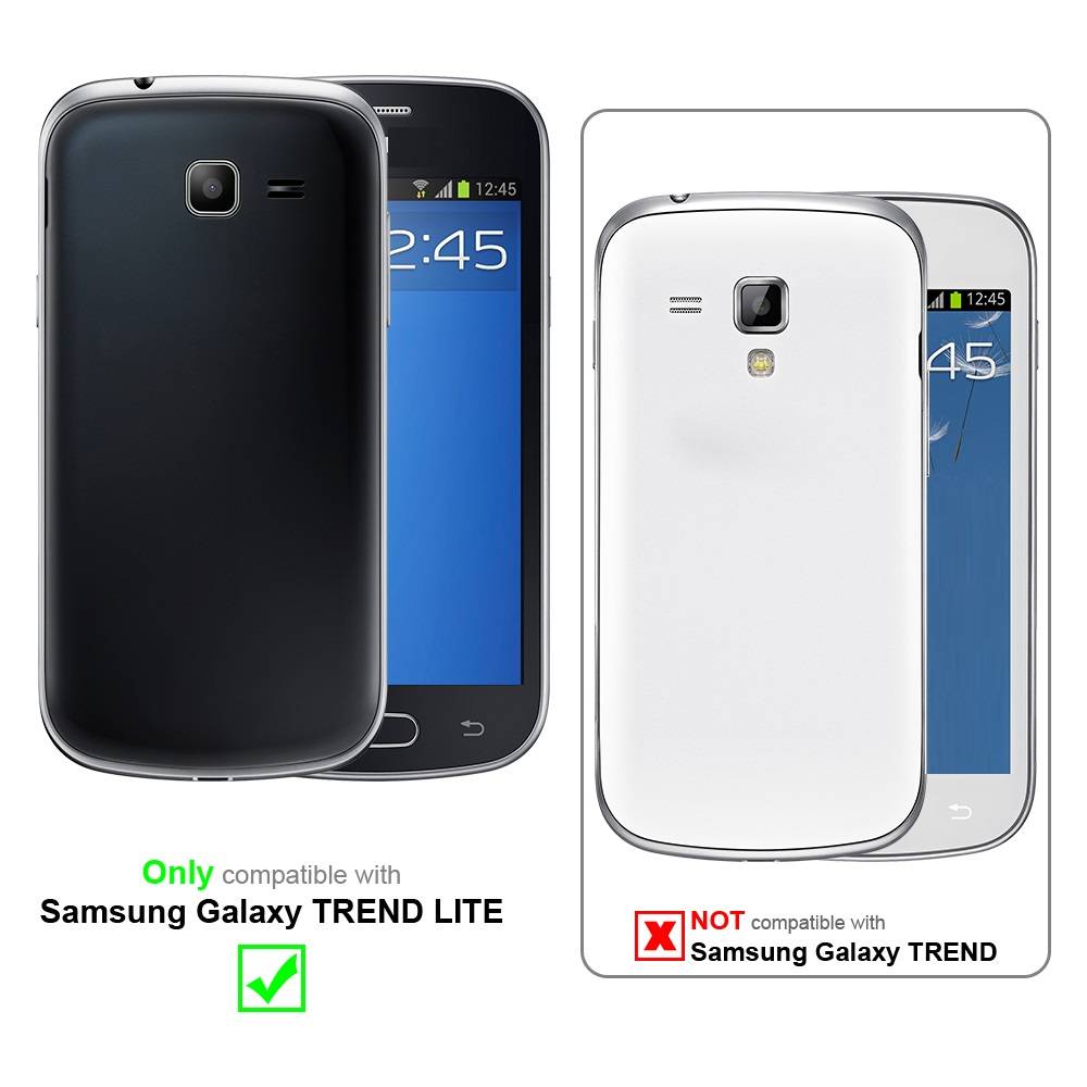 Cadorabo Handyhülle für Samsung Galaxy TREND LITE in Lila Hülle Schutzhülle TPU Silikon Backcover Case