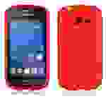 Cadorabo Handyhülle für Samsung Galaxy TREND LITE in Rot Hülle Schutzhülle TPU Silikon Backcover Case