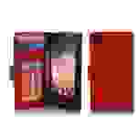 Cadorabo Hülle für Huawei ASCEND P7 in Rot Backcover Handy Schutz Hülle Book Case Booklet Kartenfächer