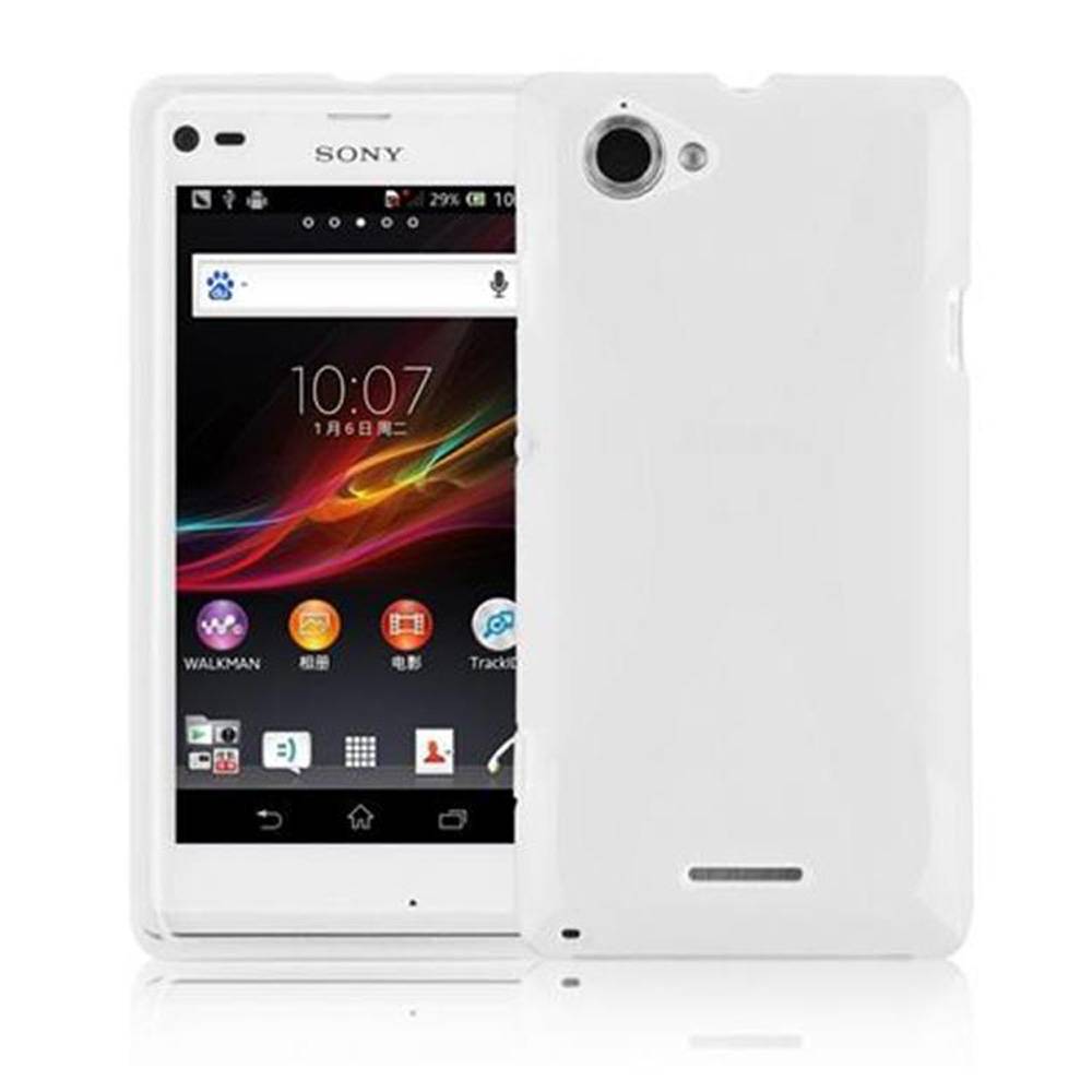 Cadorabo Handyhülle für Sony Xperia L in Transparent Hülle Schutzhülle TPU Silikon Backcover Case