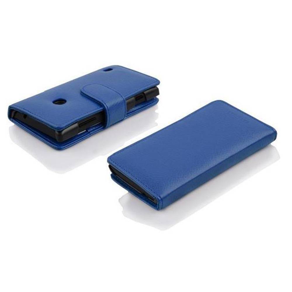 Cadorabo Schutzhülle für HTC Desire 300 Hülle in Blau Handyhülle Etui Case Backcover Kunstleder Tasche