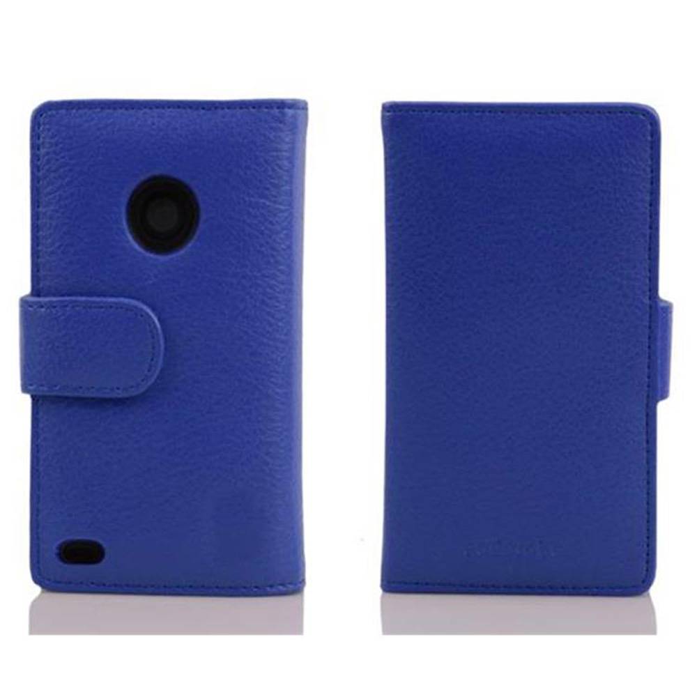 Cadorabo Schutzhülle für HTC Desire 300 Hülle in Blau Handyhülle Etui Case Backcover Kunstleder Tasche