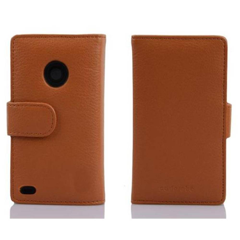 Cadorabo Schutzhülle für HTC Desire 300 Hülle in Braun Handyhülle Etui Case Backcover Kunstleder Tasche