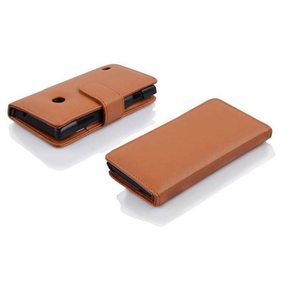 Cadorabo Schutzhülle für HTC Desire 300 Hülle in Braun Handyhülle Etui Case Backcover Kunstleder Tasche