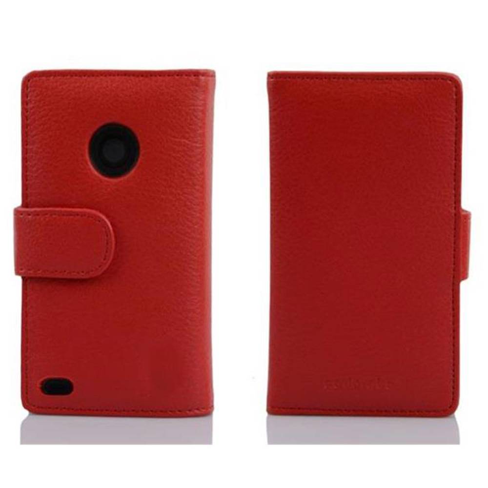 Cadorabo Schutzhülle für HTC Desire 300 Hülle in Rot Handyhülle Etui Case Backcover Kunstleder Tasche