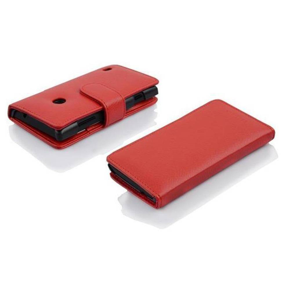 Cadorabo Schutzhülle für HTC Desire 300 Hülle in Rot Handyhülle Etui Case Backcover Kunstleder Tasche