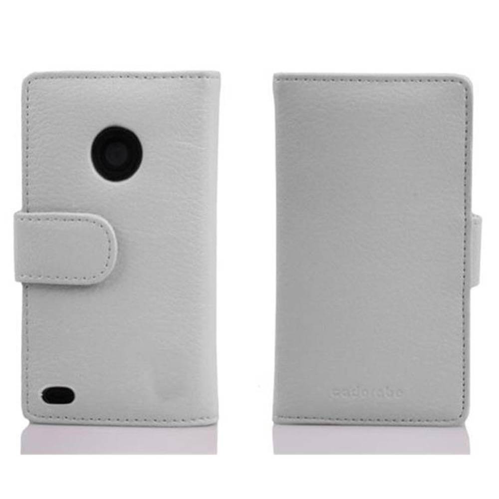 Cadorabo Schutzhülle für HTC Desire 300 Hülle in Weiß Handyhülle Etui Case Backcover Kunstleder Tasche