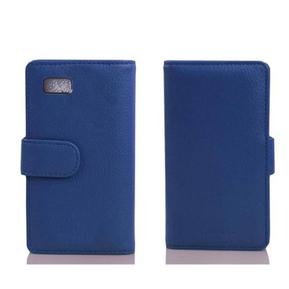 Cadorabo Schutzhülle für HTC Desire 600 Hülle in Blau Handyhülle Etui Case Backcover Kunstleder Tasche