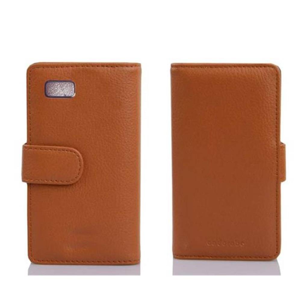 Cadorabo Schutzhülle für HTC Desire 600 Hülle in Braun Handyhülle Etui Case Backcover Kunstleder Tasche