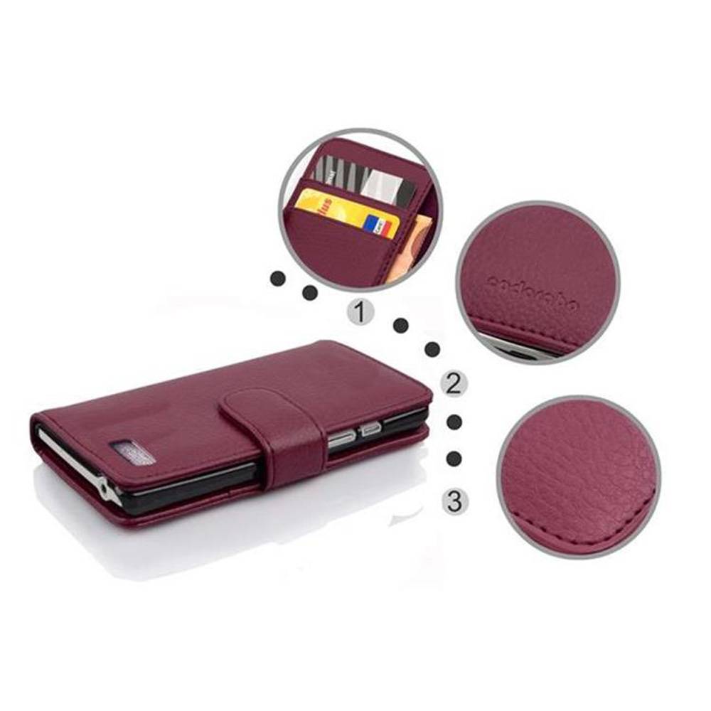 Cadorabo Schutzhülle für HTC Desire 600 Hülle in Lila Handyhülle Etui Case Backcover Kunstleder Tasche