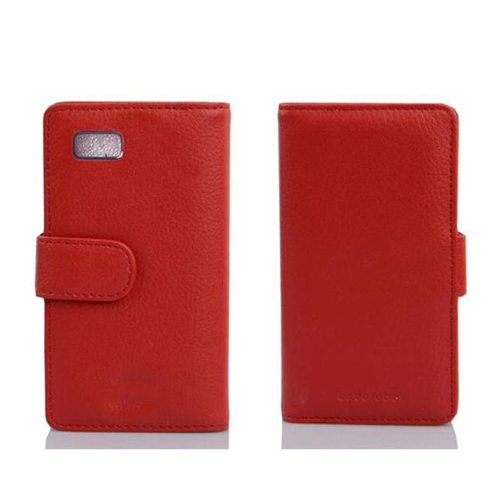 Cadorabo Schutzhülle für HTC Desire 600 Hülle in Rot Handyhülle Etui Case Backcover Kunstleder Tasche