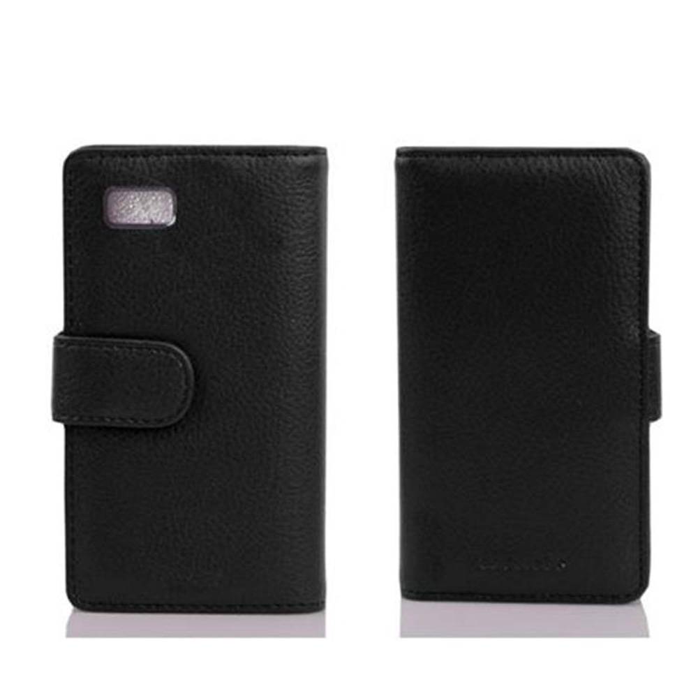 Cadorabo Schutzhülle für HTC Desire 600 Hülle in Schwarz Handyhülle Etui Case Backcover Kunstleder Tasche