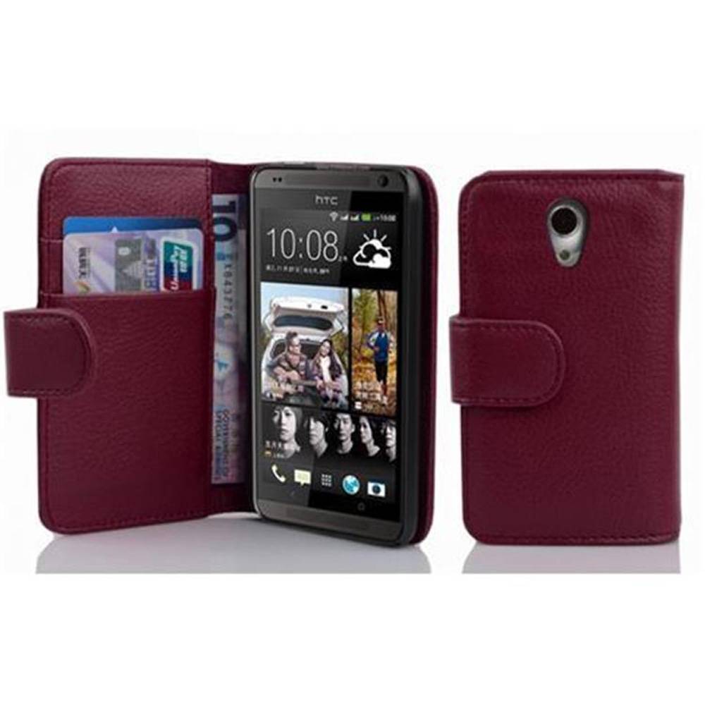 Cadorabo Schutzhülle für HTC Desire 700 Hülle in Lila Handyhülle Etui Case Backcover Kunstleder Tasche