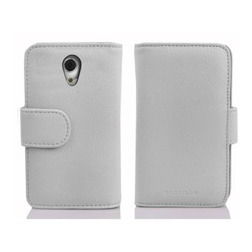 Cadorabo Schutzhülle für HTC Desire 700 Hülle in Weiß Handyhülle Etui Case Backcover Kunstleder Tasche