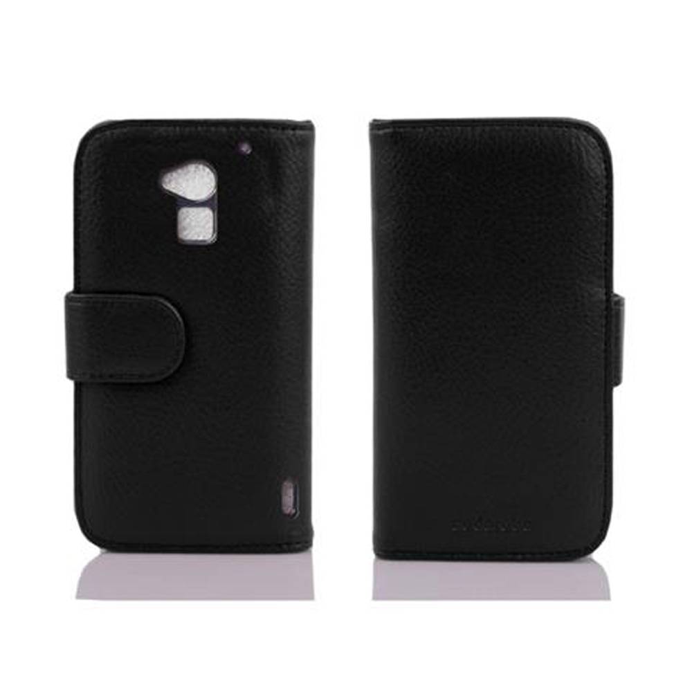 Cadorabo Hülle für HTC ONE MAX T6 in Schwarz Backcover Handy Schutz Hülle Book Case Booklet Kartenfächer