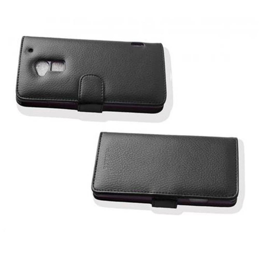 Cadorabo Hülle für HTC ONE MAX T6 in Schwarz Backcover Handy Schutz Hülle Book Case Booklet Kartenfächer