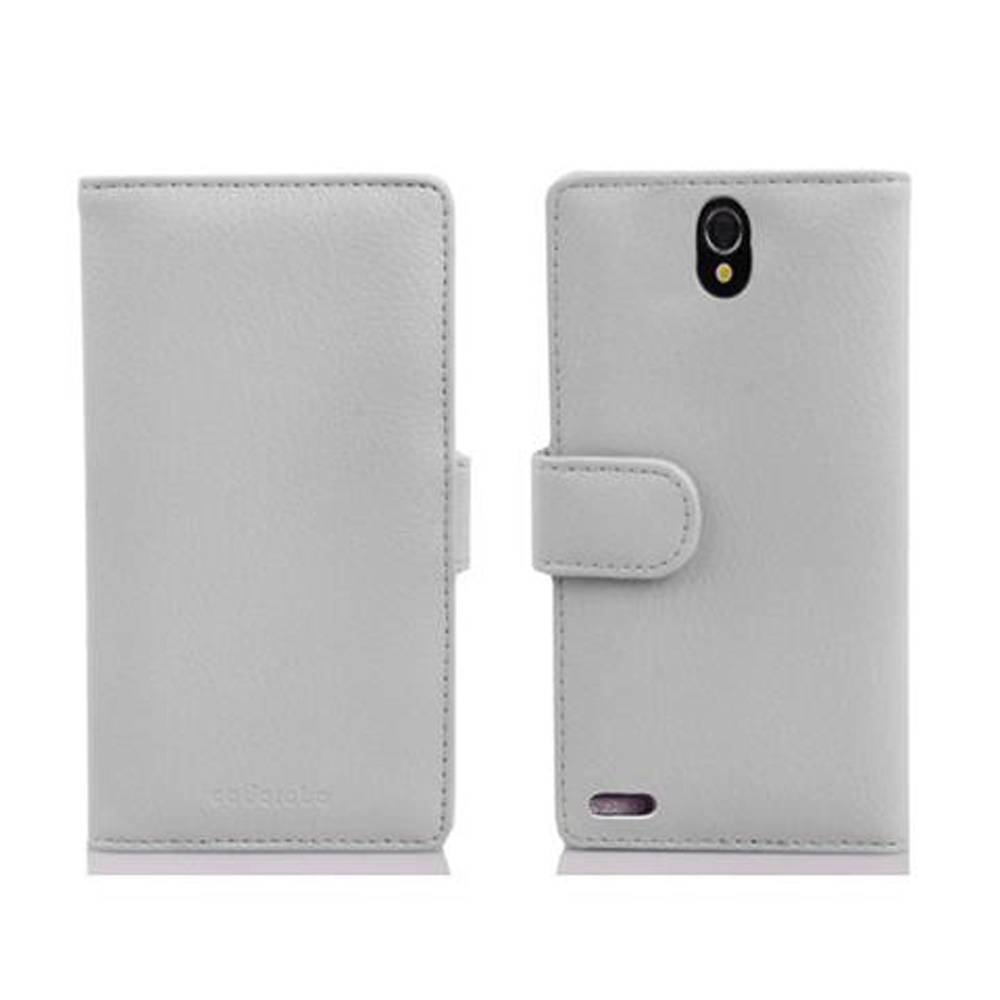 Cadorabo Schutzhülle für Huawei ASCEND G610 Hülle in Weiß Handyhülle Etui Case Backcover Kunstleder Tasche