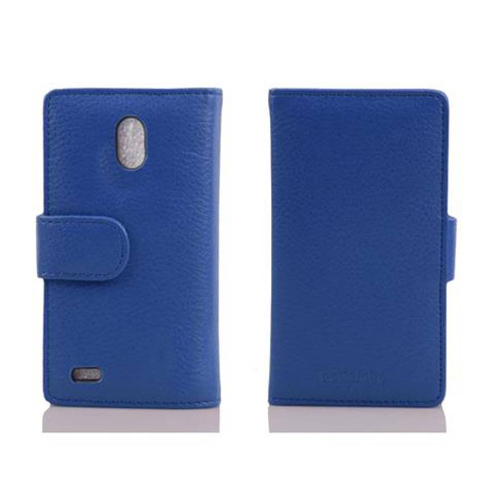 Cadorabo Schutzhülle für Huawei ASCEND G700 Hülle in Blau Handyhülle Etui Case Backcover Kunstleder Tasche