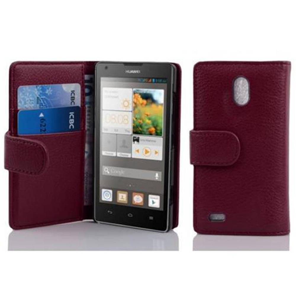 Cadorabo Schutzhülle für Huawei ASCEND G700 Hülle in Lila Handyhülle Etui Case Backcover Kunstleder Tasche