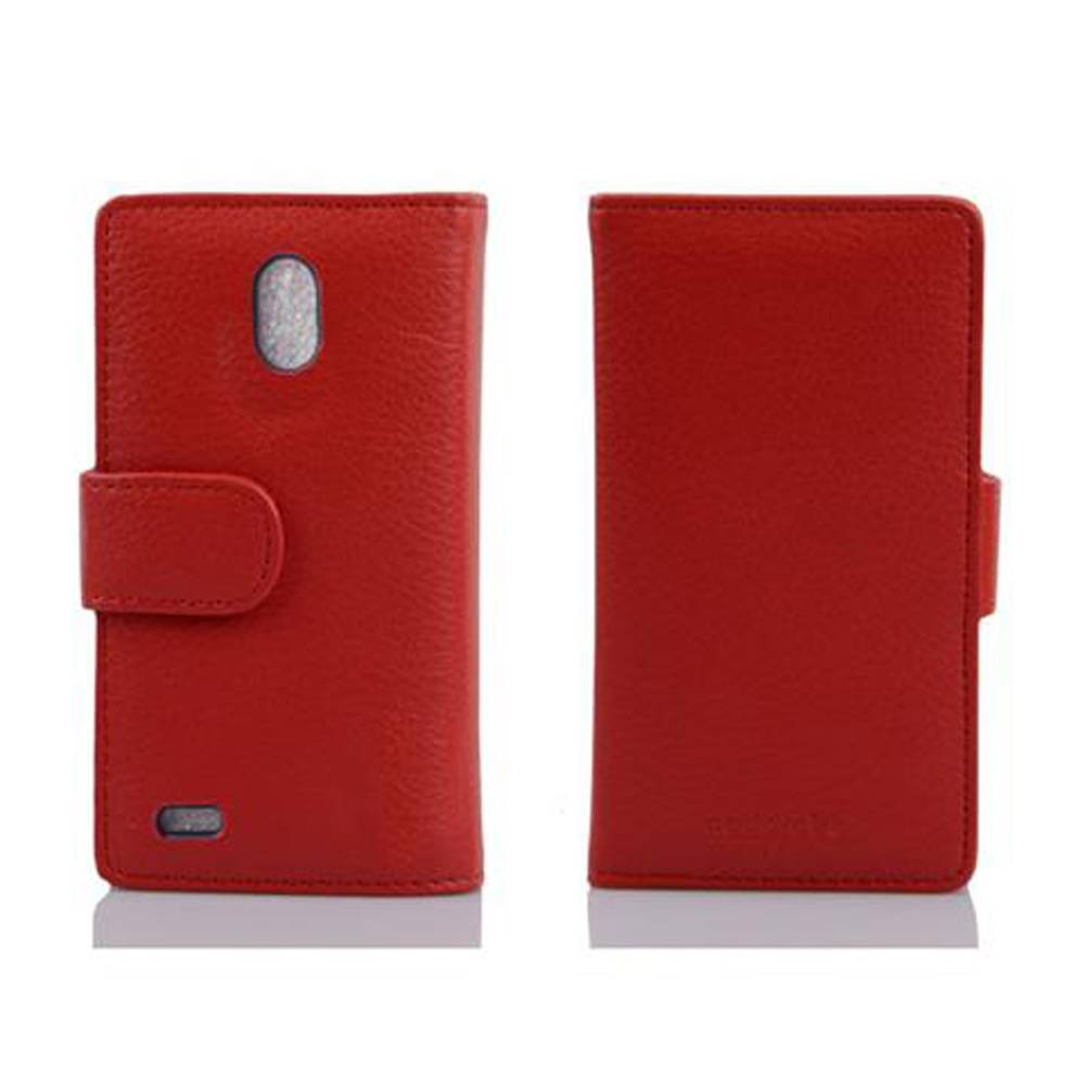Cadorabo Schutzhülle für Huawei ASCEND G700 Hülle in Rot Handyhülle Etui Case Backcover Kunstleder Tasche