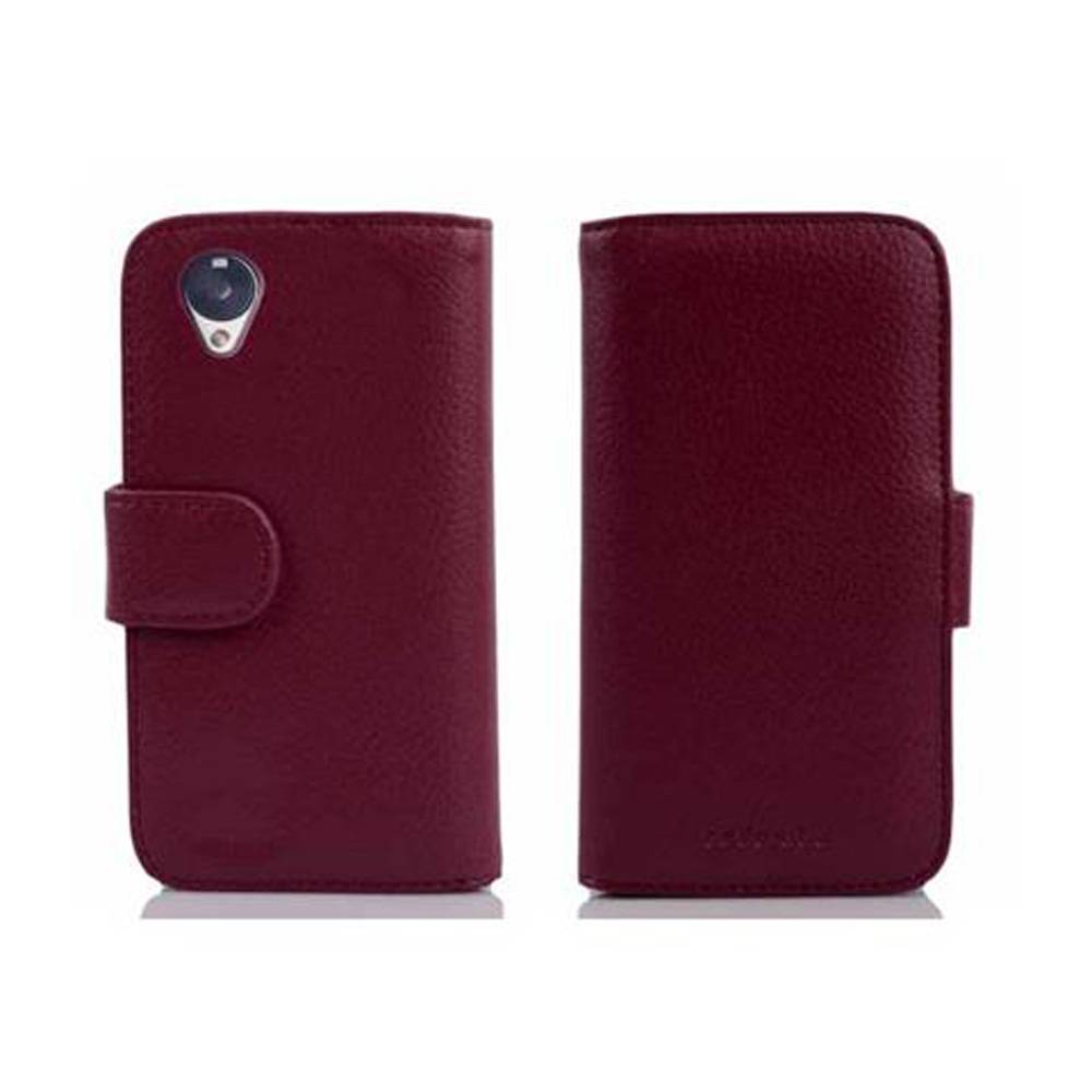 Cadorabo Hülle für LG Google NEXUS 5 in Lila Backcover Handy Schutz Hülle Book Case Booklet Kartenfächer