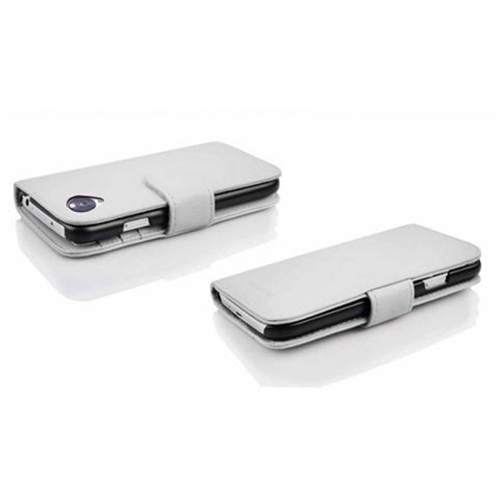 Cadorabo Hülle für LG Google NEXUS 5 in Weiß Backcover Handy Schutz Hülle Book Case Booklet Kartenfächer