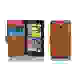 Cadorabo Schutzhülle für Nokia Lumia 1320 Hülle in Braun Handyhülle Etui Case Backcover Kunstleder Tasche