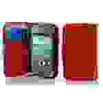 Cadorabo Schutzhülle für Samsung Galaxy POCKET NEO Hülle in Rot Handyhülle Etui Case Backcover Kunstleder Tasche