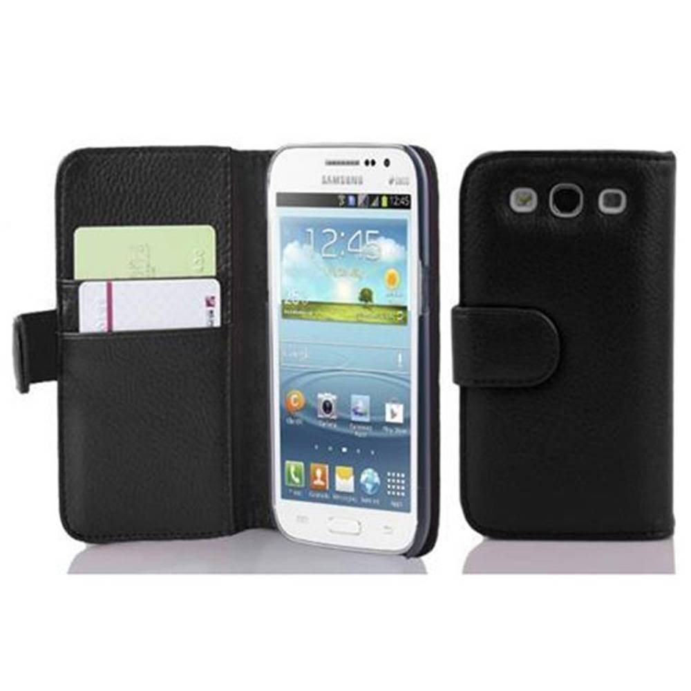 Cadorabo Schutzhülle für Samsung Galaxy WIN Hülle in Schwarz Handyhülle Etui Case Backcover Kunstleder Tasche