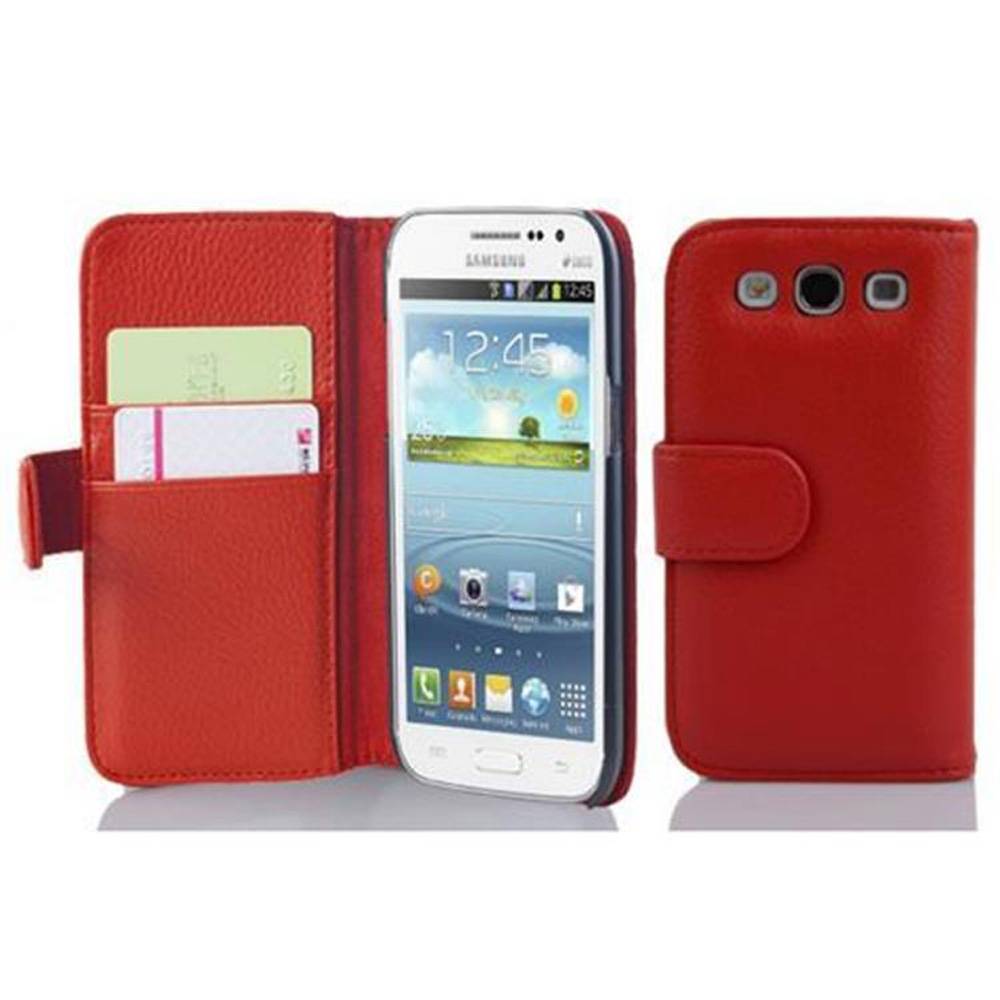 Cadorabo Schutzhülle für Samsung Galaxy WIN Hülle in Rot Handyhülle Etui Case Backcover Kunstleder Tasche
