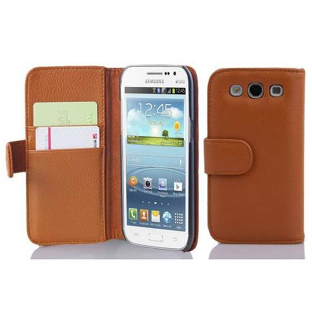 Cadorabo Schutzhülle für Samsung Galaxy WIN Hülle in Braun Handyhülle Etui Case Backcover Kunstleder Tasche