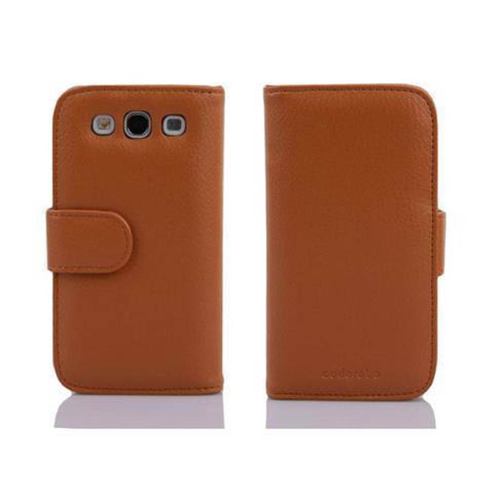 Cadorabo Schutzhülle für Samsung Galaxy WIN Hülle in Braun Handyhülle Etui Case Backcover Kunstleder Tasche