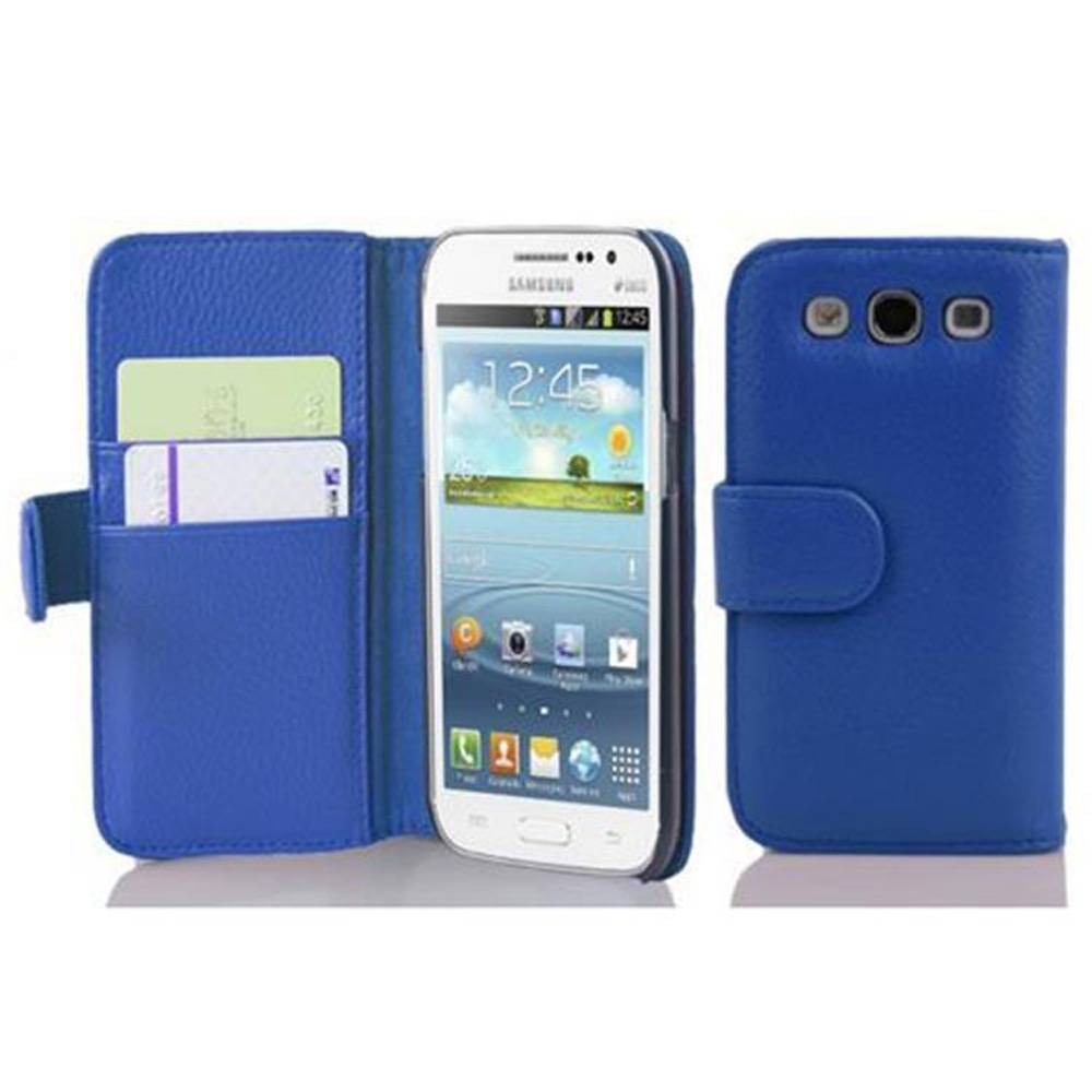Cadorabo Schutzhülle für Samsung Galaxy WIN Hülle in Blau Handyhülle Etui Case Backcover Kunstleder Tasche