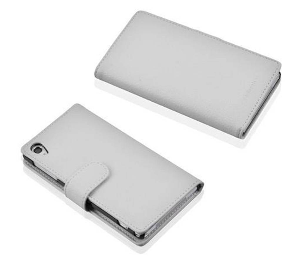 Cadorabo Schutzhülle für Sony Xperia Z2 Hülle in Weiß Handyhülle Etui Case Backcover Kunstleder Tasche
